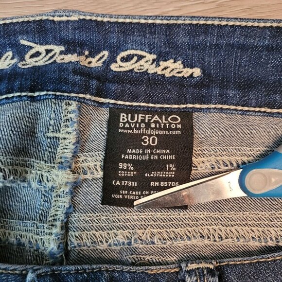 Buffalo David Bitton Jeans Size 30 Whitby Wide Leg Flare Mid Rise Western Boho - Picture 5 of 10